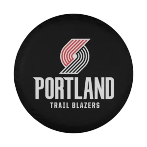 Portland Trail Blazers logos NBA spare tire cover design closeup