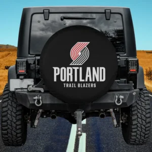 Portland Trail Blazers logos NBA spare tire cover no camera hole on Jeep spare tire