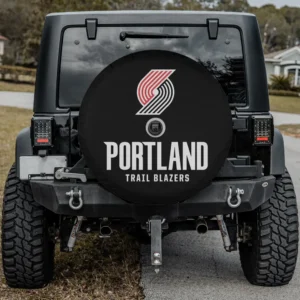 Portland Trail Blazers logos NBA spare tire cover with backup camera hole