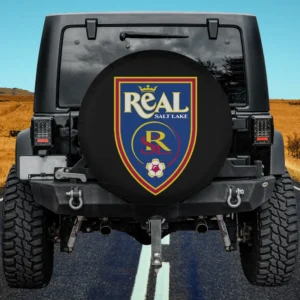 Real Salt Lake shield logo spare tire cover without camera hole on Jeep rear