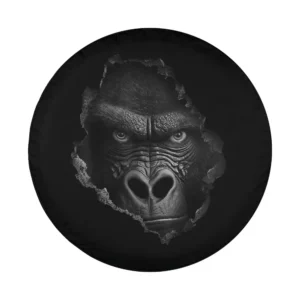ripped wall gorilla face art animal print design only