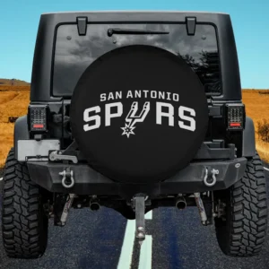 San Antonio Spurs logo basketball spare tire cover without camera hole on Jeep