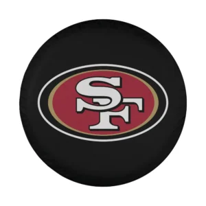 San Francisco 49ers logo design for NFL fan gear spare tire cover