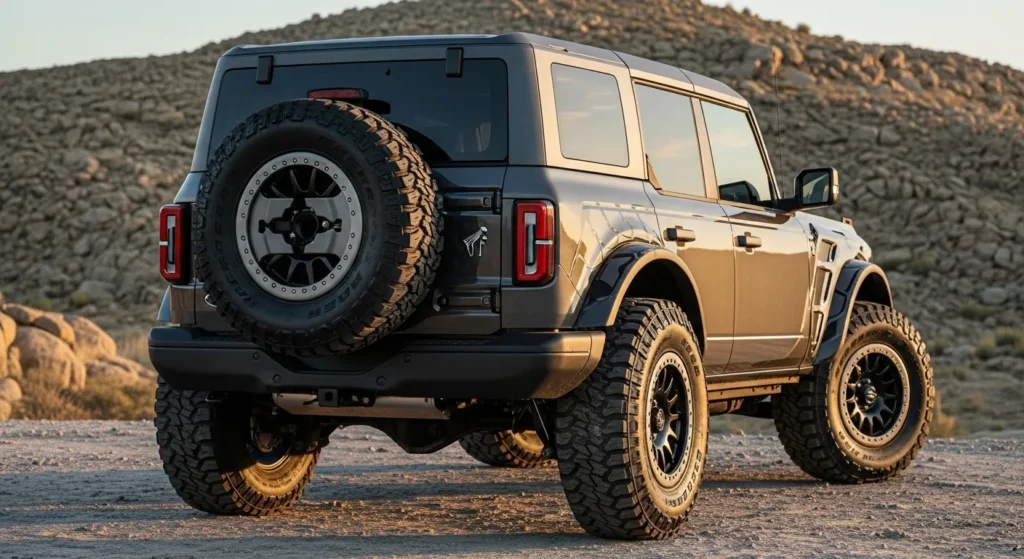 spare tire cover camera hole Ford Bronco Badlands 35 inch no camera hole correct selection