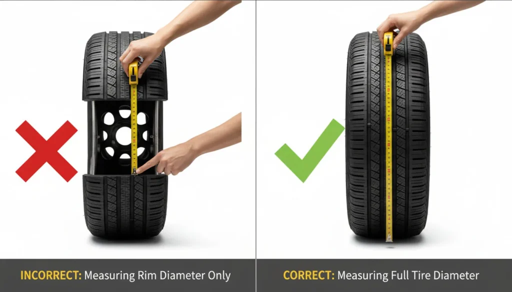 Common spare tire cover size mistakes — wheel size vs tire diameter