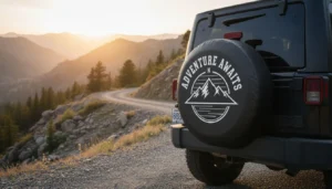 spare tire cover sizes for Jeep Wrangler perfect fit rear view