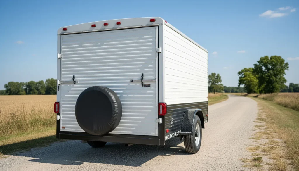 spare tire cover sizes RV utility cargo trailer 27 28 inch fitted