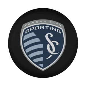 Sporting Kansas City shield logo MLS spare tire cover design close-up