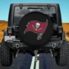 Tampa Bay Buccaneers flag skull football design spare tire cover no camera hole