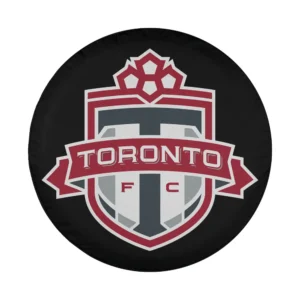 Toronto FC red gray shield MLS soccer team logo design for spare tire cover