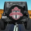 Toronto FC red gray shield MLS spare tire cover without camera hole on Jeep spare tire