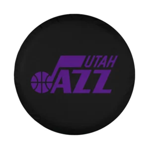 Purple Utah Jazz logo basketball design for spare tire cover