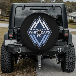 Vancouver Whitecaps FC logo diamond spare tire cover with camera hole on Jeep rear tire