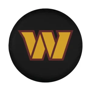 Washington Commanders logo black design for spare tire cover