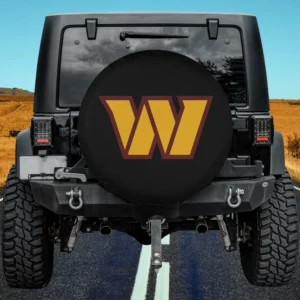 Washington Commanders logo black spare tire cover no camera hole