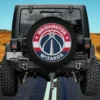 Washington Wizards logo basketball spare tire cover without camera hole