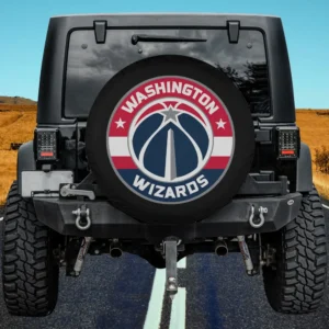 Washington Wizards logo basketball spare tire cover without camera hole