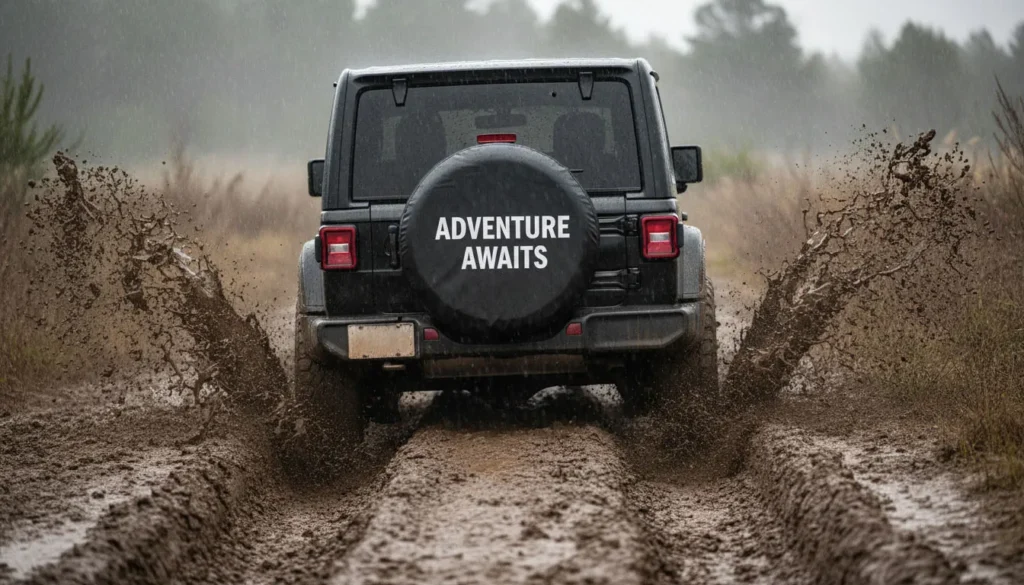 why Jeep owners use spare tire covers weather mud rain protection off-road