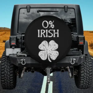 0 percent irish distressed clover st patricks spare tire cover no camera hole