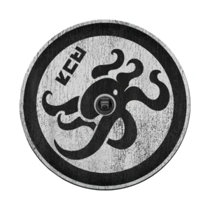 Splatoon-inspired distressed kanji circle octopus logo spare tire cover graphic