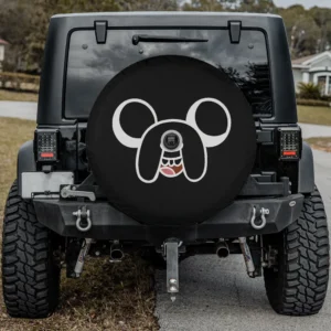 Adventure Time Jake big face cartoon dog spare tire cover with backup camera hole for SUV