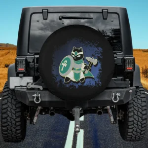 Ankh shield warhammer cat cleric spare tire cover no camera hole for Jeep RV