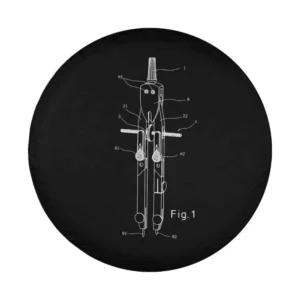 architectural compass patent blueprint technical drawing design spare tire cover