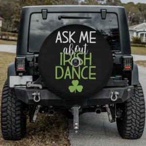 ask me about irish dance shamrock spare tire cover with camera hole for Jeep SUV RV