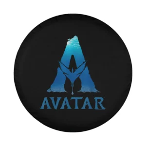 Avatar The Way of Water stylized A logo with banshee silhouette blue gradient