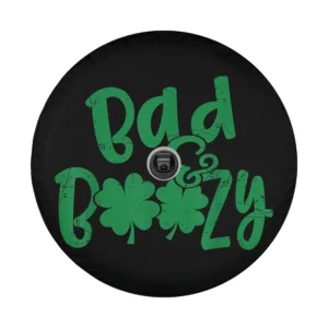 Bad Boozy Shamrock Green Text St Patricks Day design only