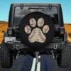 baseball dog paw print softball sports fan dog spare tire cover no camera hole