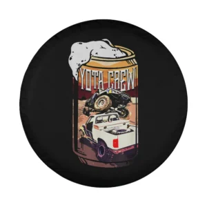 beer can foam rock crawler truck vintage off-road design for spare tire cover