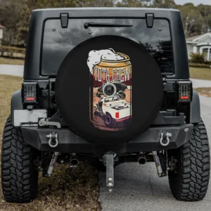 beer can foam rock crawler truck spare tire cover for Honda CRV with camera hole