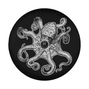 Big octopus t shirt wildlife spirit animal black and white vintage octopus design