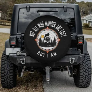 Bigfoot compass forest hiking spare tire cover with backup camera hole for SUV