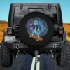 Blue Sunglasses Skateboard Cat Electric Energy Spare Tire Cover No Camera Hole