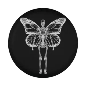 Butterfly wings skeleton goth fairycore design for spare tire cover