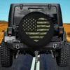 Camo American Flag Heart Camouflage Tactical Green spare tire cover for Jeep Cherokee with no camera hole
