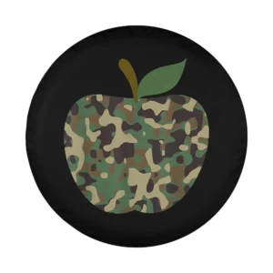 Camo apple first day of school teaching design for Jeep Cherokee spare tire cover