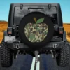 Camo apple first day of school teaching spare tire cover no camera hole for Jeep Cherokee