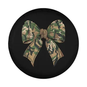 Camo bow hunting camouflage old hunter bow design for spare tire cover