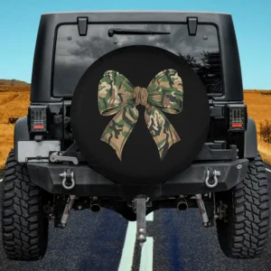Camo bow hunting camouflage old hunter spare tire cover for Jeep Cherokee with no camera hole