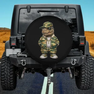 camo hip hop t-rex dinosaur streetwear spare tire cover no camera hole