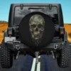 Camo skull drip green tactical military head spare tire cover no camera hole