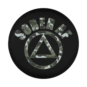 Camo Sober AF AA triangle recovery design for Land Rover Defender tire cover