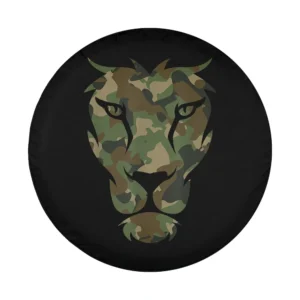 Hunter camouflage lion face graphic for spare tire cover design only