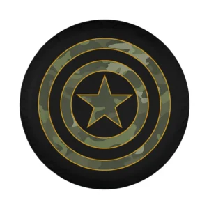 Camouflage star concentric rings captain america spare tire cover design only