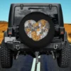 cartoon heart cluster cats valentines day spare tire cover no camera hole for Jeep SUV RV