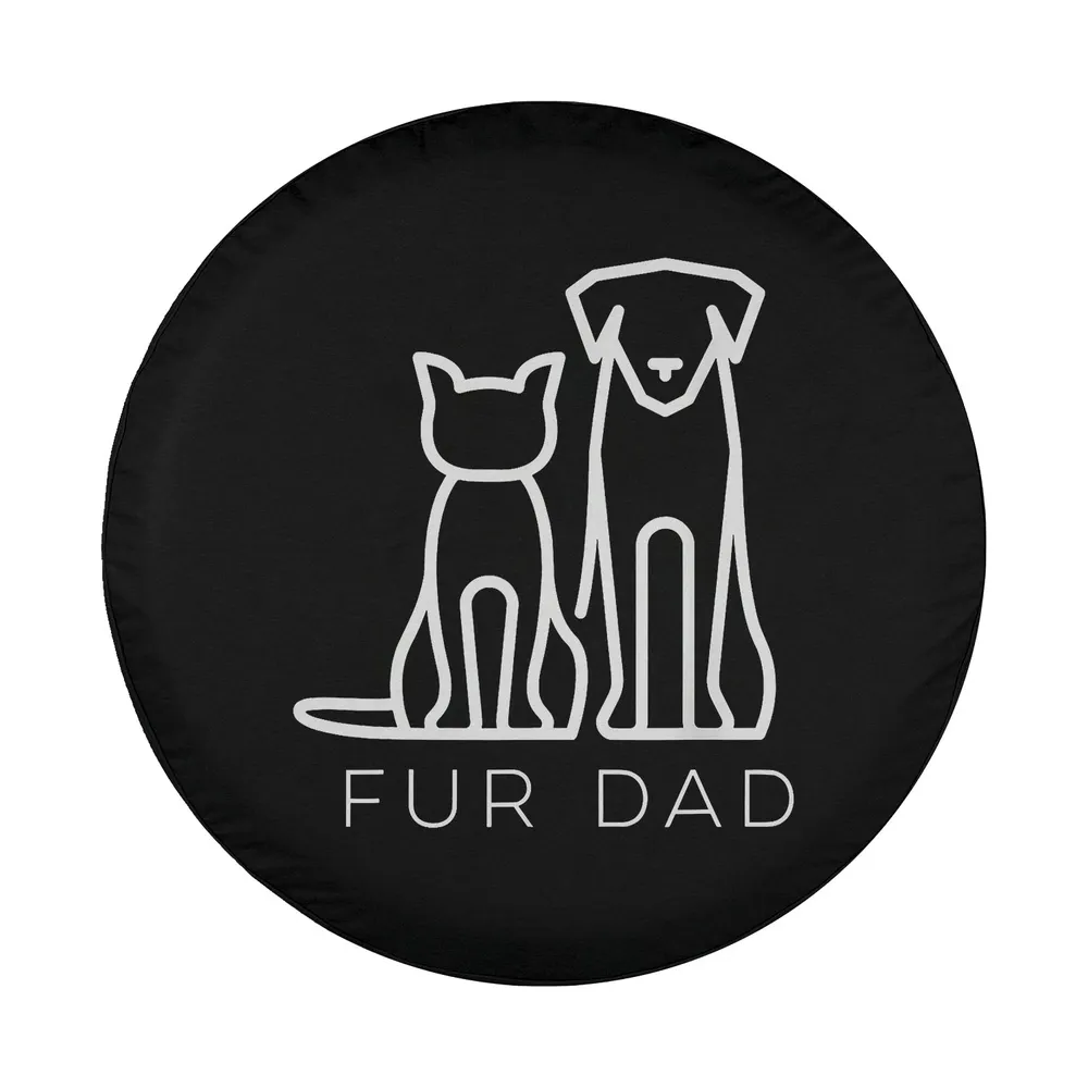 cat dog outline fur dad pet lover design only minimalist line art