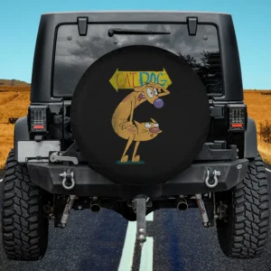 CatDog cartoon character logo spare tire cover with no camera hole for Jeep